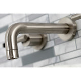 Kaiser KS8128CKL Two-Handle Wall Mount Bathroom Faucet, Brushed Nickel