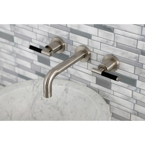 Kaiser KS8128CKL Two-Handle Wall Mount Bathroom Faucet, Brushed Nickel