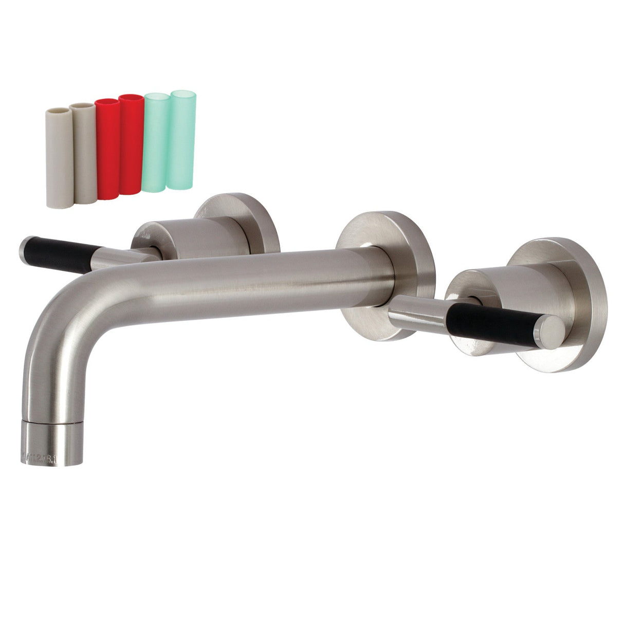 Kaiser KS8128CKL Two-Handle Wall Mount Bathroom Faucet, Brushed Nickel