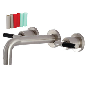 Kaiser KS8128CKL Two-Handle Wall Mount Bathroom Faucet, Brushed Nickel