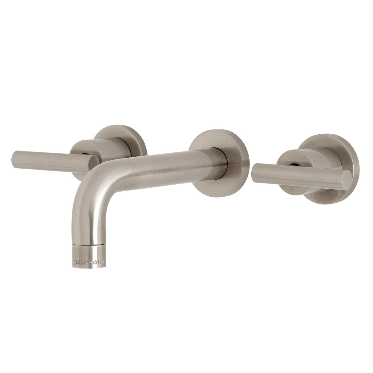 Manhattan KS8128CML Two-Handle 3-Hole Wall Mount Bathroom Faucet, Brushed Nickel