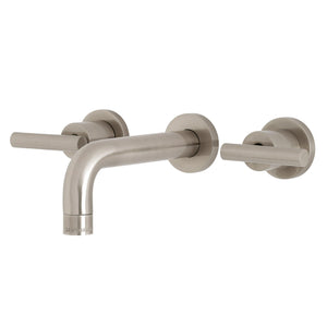 Manhattan KS8128CML Two-Handle 3-Hole Wall Mount Bathroom Faucet, Brushed Nickel