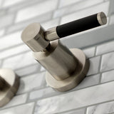 Kaiser KS8128DKL Two-Handle 3-Hole Wall Mount Bathroom Faucet, Brushed Nickel