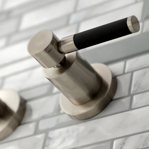 Kaiser KS8128DKL Two-Handle 3-Hole Wall Mount Bathroom Faucet, Brushed Nickel
