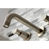 Kaiser KS8128DKL Two-Handle 3-Hole Wall Mount Bathroom Faucet, Brushed Nickel