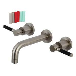 Kaiser KS8128DKL Two-Handle 3-Hole Wall Mount Bathroom Faucet, Brushed Nickel