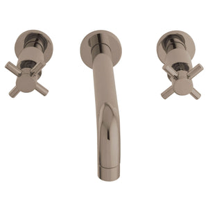 Concord KS8128DX Two-Handle 3-Hole Wall Mount Bathroom Faucet, Brushed Nickel