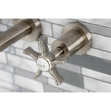 Hamilton KS8128NX Two-Handle 3-Hole Wall Mount Bathroom Faucet, Brushed Nickel