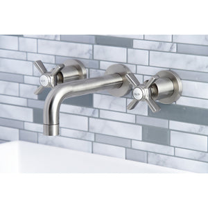 Millennium KS8128ZX Two-Handle 3-Hole Wall Mount Bathroom Faucet, Brushed Nickel