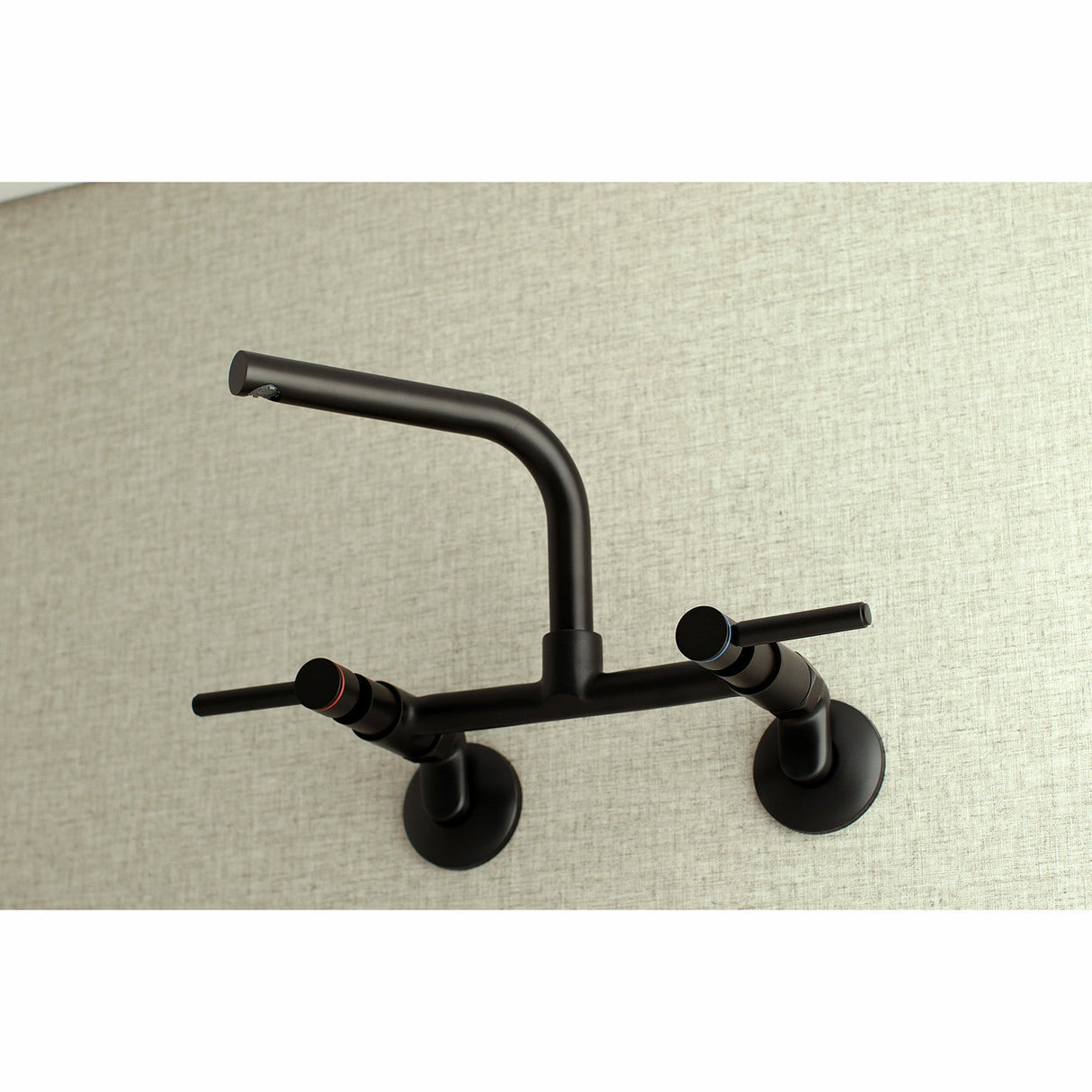 Concord KS812MB Two-Handle 2-Hole Wall Mount Kitchen Faucet, Matte Black