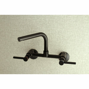 Concord KS812MB Two-Handle 2-Hole Wall Mount Kitchen Faucet, Matte Black