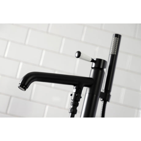 Paris KS8130DPL Single-Handle 1-Hole Freestanding Tub Faucet, Matte Black