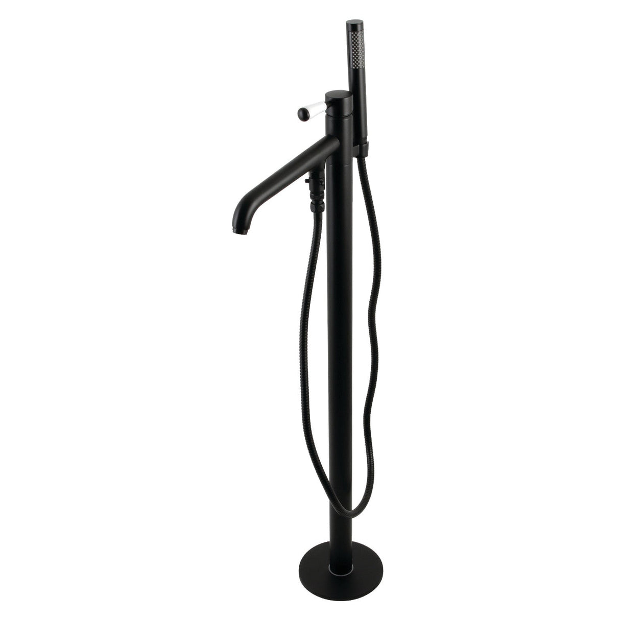Paris KS8130DPL Single-Handle 1-Hole Freestanding Tub Faucet, Matte Black