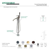 Concord KS8132DL Single-Handle 1-Hole Freestanding Tub Faucet with Hand Shower, Polished Brass