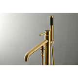 Concord KS8137DL Single-Handle 1-Hole Freestanding Tub Faucet with Hand Shower, Brushed Brass