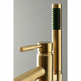 Concord KS8137DL Single-Handle 1-Hole Freestanding Tub Faucet with Hand Shower, Brushed Brass