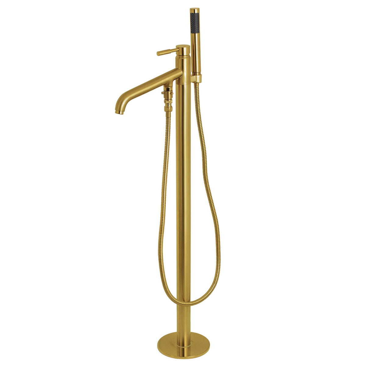 Concord KS8137DL Single-Handle 1-Hole Freestanding Tub Faucet with Hand Shower, Brushed Brass