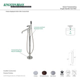 Kaiser KS8138DKL Single-Handle 1-Hole Freestanding Tub Faucet with Hand Shower, Brushed Nickel
