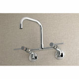 Concord KS813C Two-Handle 2-Hole Wall Mount Kitchen Faucet, Polished Chrome