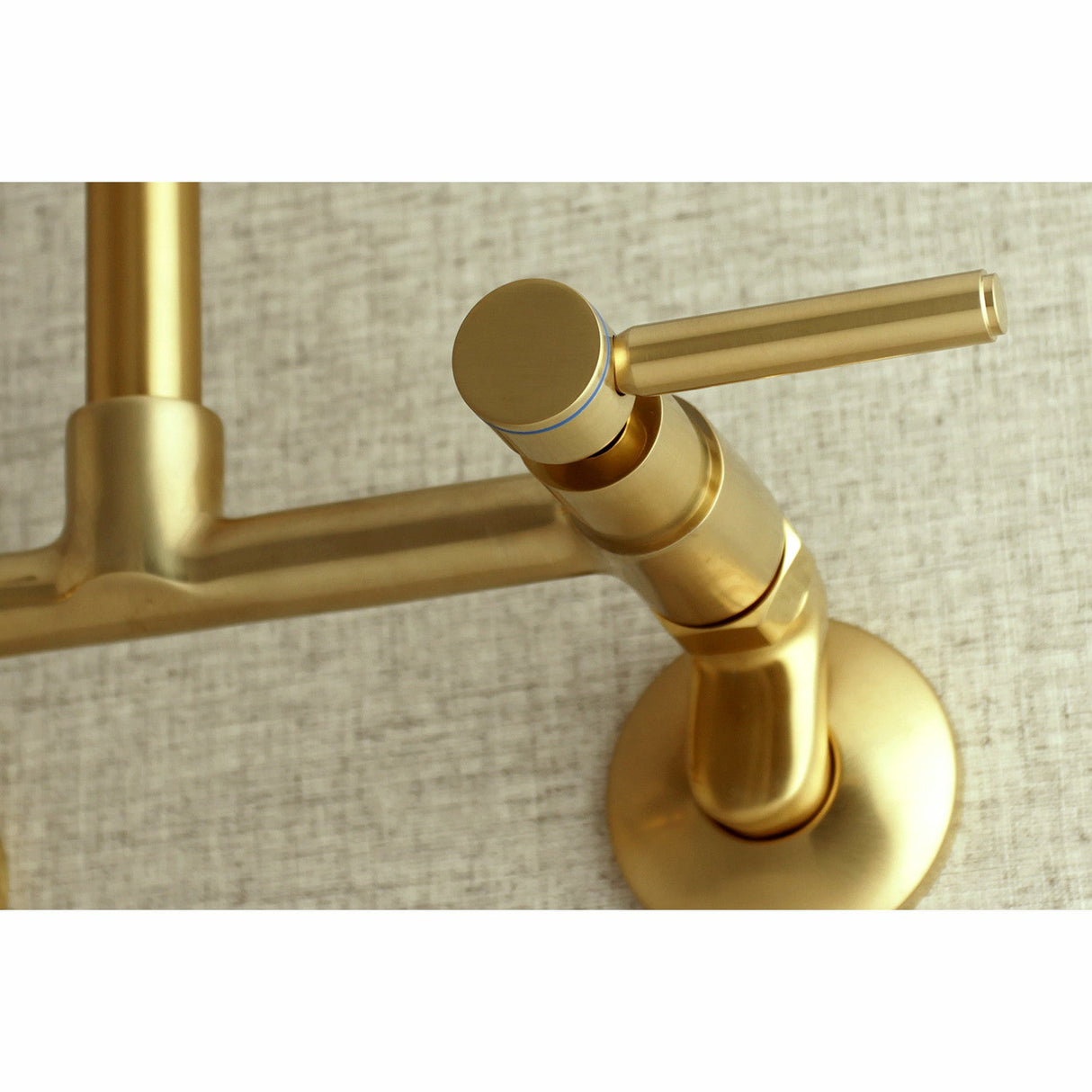 Concord KS813SB Two-Handle 2-Hole Wall Mount Kitchen Faucet, Brushed Brass