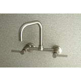 Concord KS813SN Two-Handle 2-Hole Wall Mount Kitchen Faucet, Brushed Nickel
