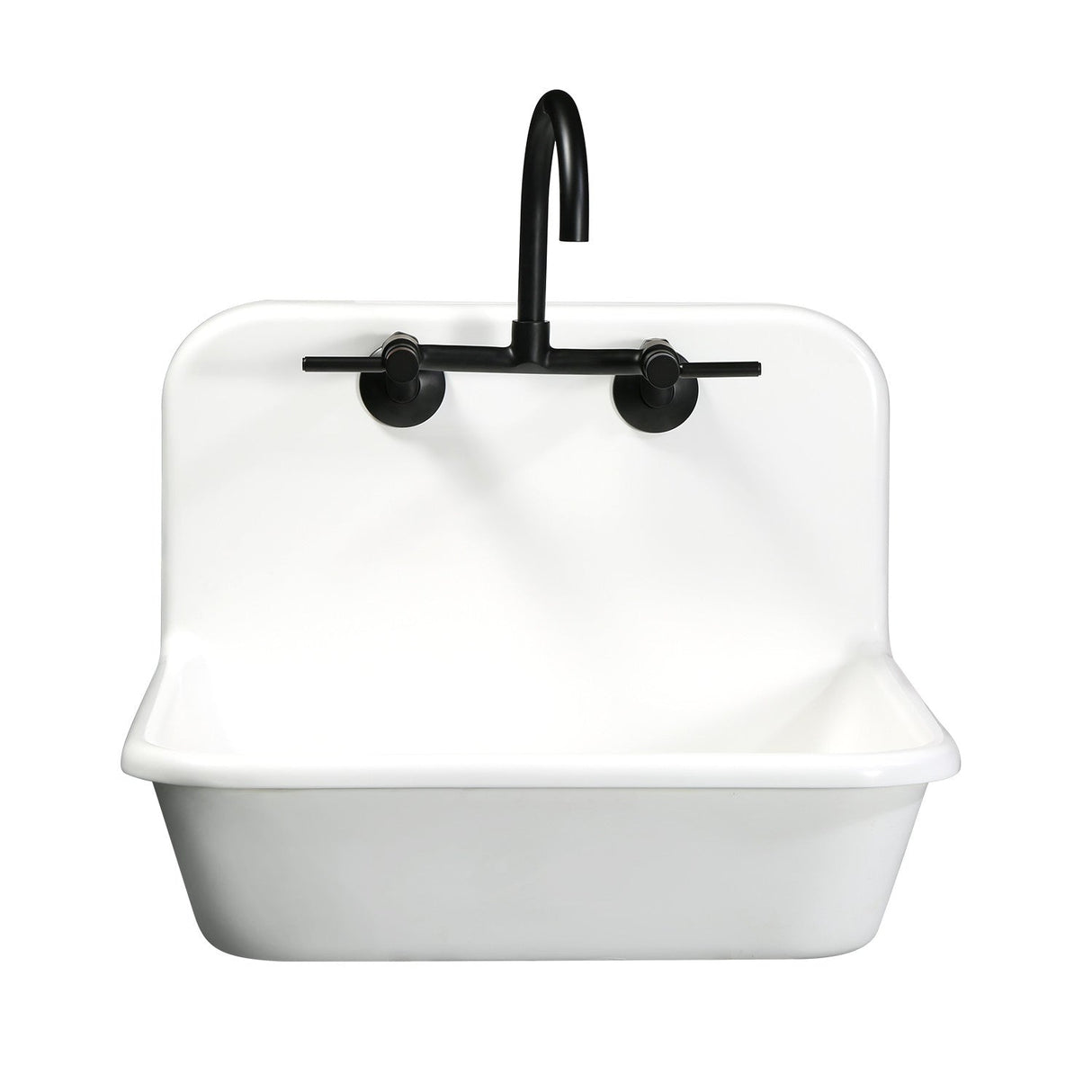 Concord KS814MB Two-Handle 2-Hole Wall Mount Kitchen Faucet, Matte Black