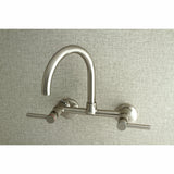 Concord KS814SN Two-Handle 2-Hole Wall Mount Kitchen Faucet, Brushed Nickel