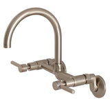 Concord KS814SN Two-Handle 2-Hole Wall Mount Kitchen Faucet, Brushed Nickel