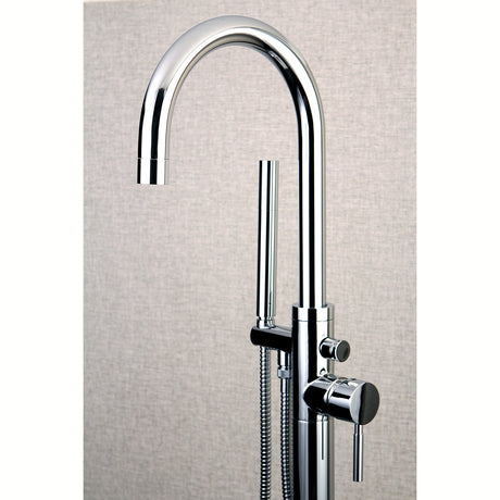 Concord KS8151DL Single-Handle 1-Hole Freestanding Tub Faucet with Hand Shower, Polished Chrome