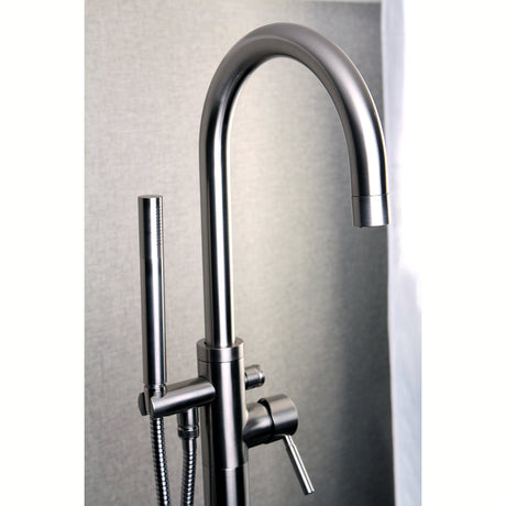 Concord KS8158DL Single-Handle 1-Hole Freestanding Tub Faucet with Hand Shower, Brushed Nickel