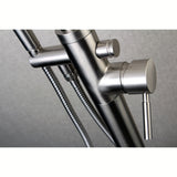 Concord KS8158DL Single-Handle 1-Hole Freestanding Tub Faucet with Hand Shower, Brushed Nickel