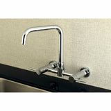 Concord KS8161DL Two-Handle 2-Hole Wall Mount Kitchen Faucet, Polished Chrome