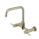 Concord KS8168DL Two-Handle 2-Hole Wall Mount Kitchen Faucet, Brushed Nickel