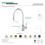 New York KS8190NYL Single-Handle 1-Hole Deck Mount Water Filtration Faucet, Matte Black