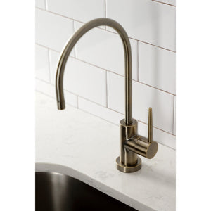 New York KS8193NYL Single-Handle 1-Hole Deck Mount Water Filtration Faucet, Antique Brass