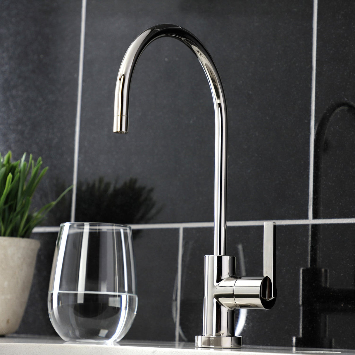 Continental KS8196CTL Single-Handle 1-Hole Deck Mount Water Filtration Faucet, Polished Nickel