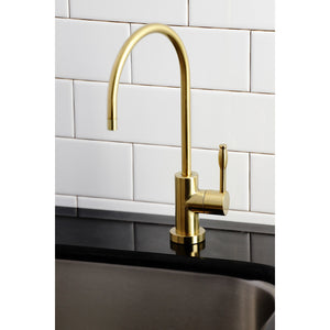 Nustudio KS8197NKL Single-Handle 1-Hole Deck Mount Water Filtration Faucet, Brushed Brass