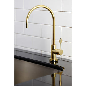 Nustudio KS8197NKL Single-Handle 1-Hole Deck Mount Water Filtration Faucet, Brushed Brass