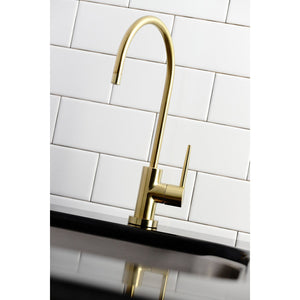 New York KS8197NYL Single-Handle 1-Hole Deck Mount Water Filtration Faucet, Brushed Brass