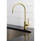 New York KS8197NYL Single-Handle 1-Hole Deck Mount Water Filtration Faucet, Brushed Brass