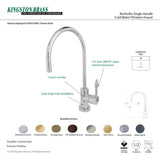 Nustudio KS8198NKL Single-Handle 1-Hole Deck Mount Water Filtration Faucet, Brushed Nickel