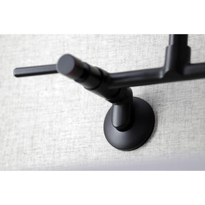 Concord KS823MB Two-Handle 2-Hole Wall Mount Kitchen Faucet, Matte Black