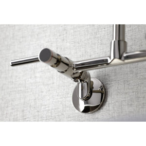 Concord KS823PN Two-Handle 2-Hole Wall Mount Kitchen Faucet, Polished Nickel