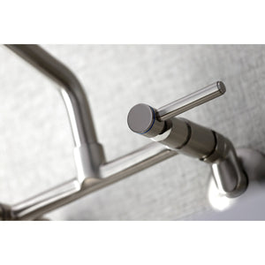 Concord KS823SN Two-Handle 2-Hole Wall Mount Kitchen Faucet, Brushed Nickel