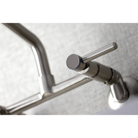 Concord KS823SN Two-Handle 2-Hole Wall Mount Kitchen Faucet, Brushed Nickel
