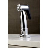 Concord KS8271DLBS Two-Handle 4-Hole Deck Mount Bridge Kitchen Faucet with Brass Sprayer, Polished Chrome