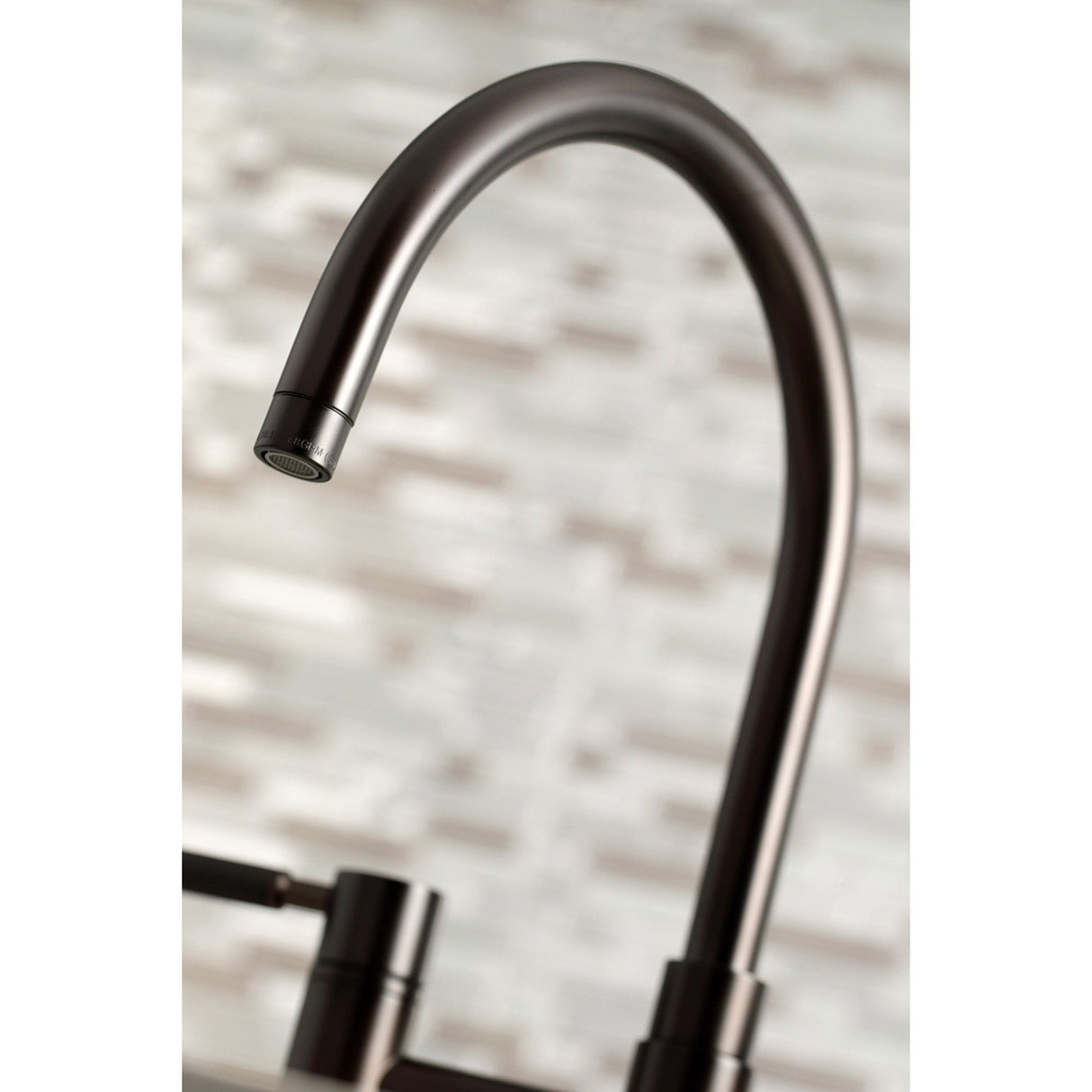 Kaiser KS8275DKLBS Two-Handle 4-Hole Deck Mount Bridge Kitchen Faucet with Brass Sprayer, Oil Rubbed Bronze