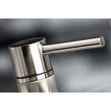 Concord KS8278DLBS Two-Handle 4-Hole Deck Mount Bridge Kitchen Faucet with Brass Sprayer, Brushed Nickel