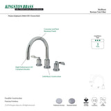 NuWave French KS8321DFL Two-Handle 3-Hole Deck Mount Roman Tub Faucet, Polished Chrome