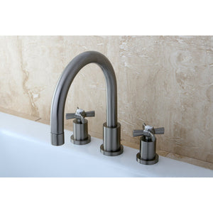Millennium KS8328ZX Two-Handle 3-Hole Deck Mount Roman Tub Faucet, Brushed Nickel